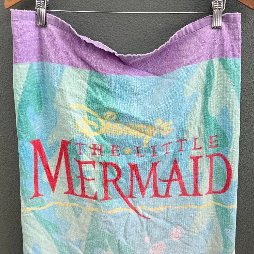 Vintage 90’s Disney The Little Mermaid Towel
